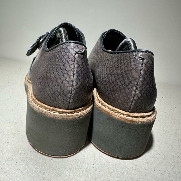 CAMPER K200031-001 MAGNA Dam Keilabsatz Schuhe Leder Schlangen Beige 41-11 - Picture 5 of 9